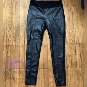 CK faux leather front leggings